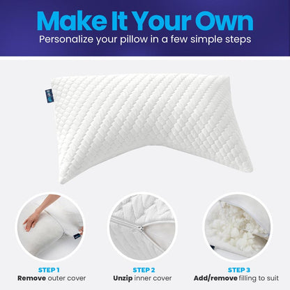 Bamboo Curve Pillow + Extra Foam