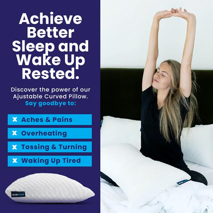 Bamboo Curve Pillow + Extra Foam