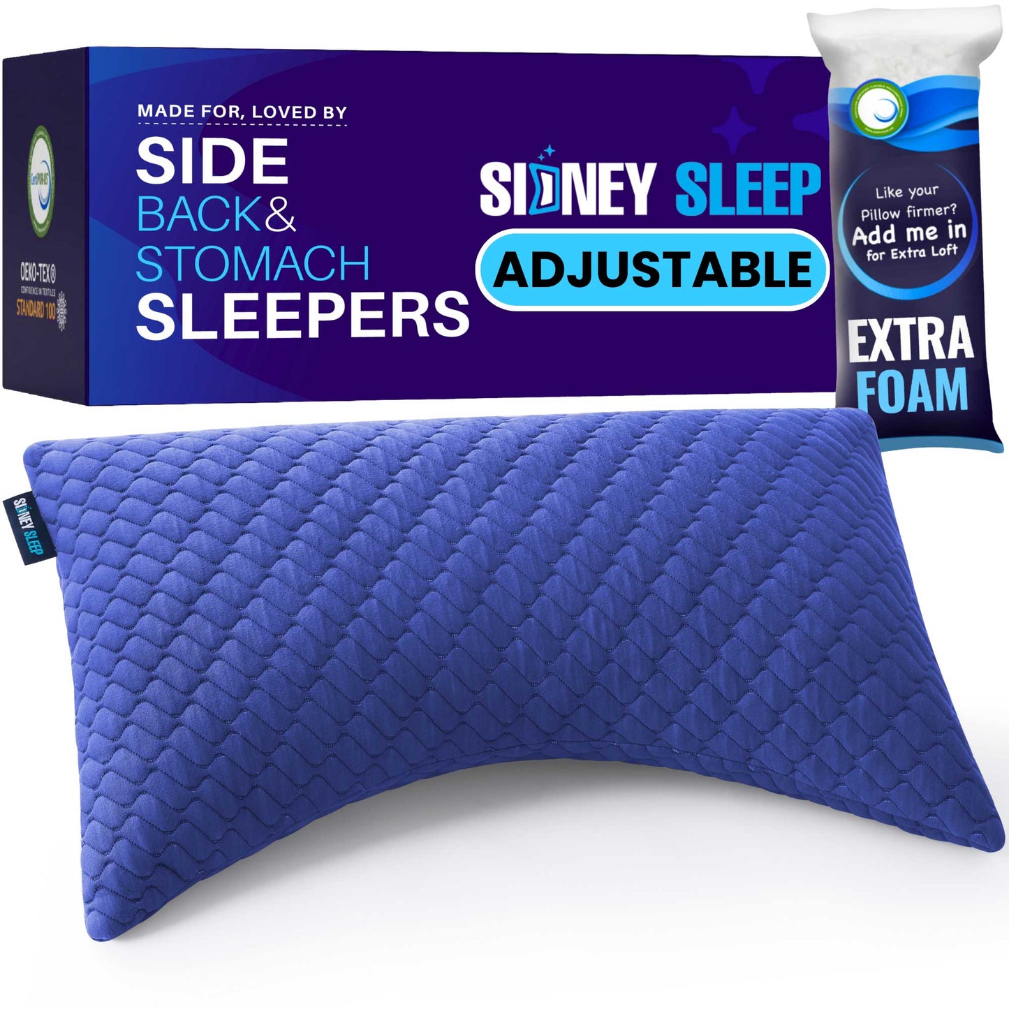 Bamboo Curve Pillow + Extra Foam