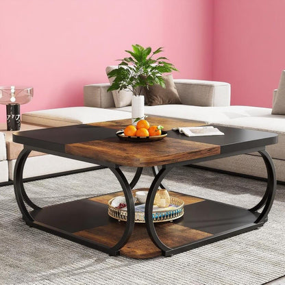 Beautiful Black Brown Wood Coffee Table